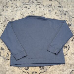 Cynthia Rowley Blue Mock Neck Pullover Sweatshirt Women’s Large Soft Stretchy